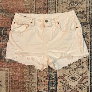Levi’s White Denim Shorts